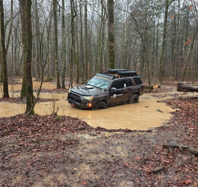 Camp set up in the timber