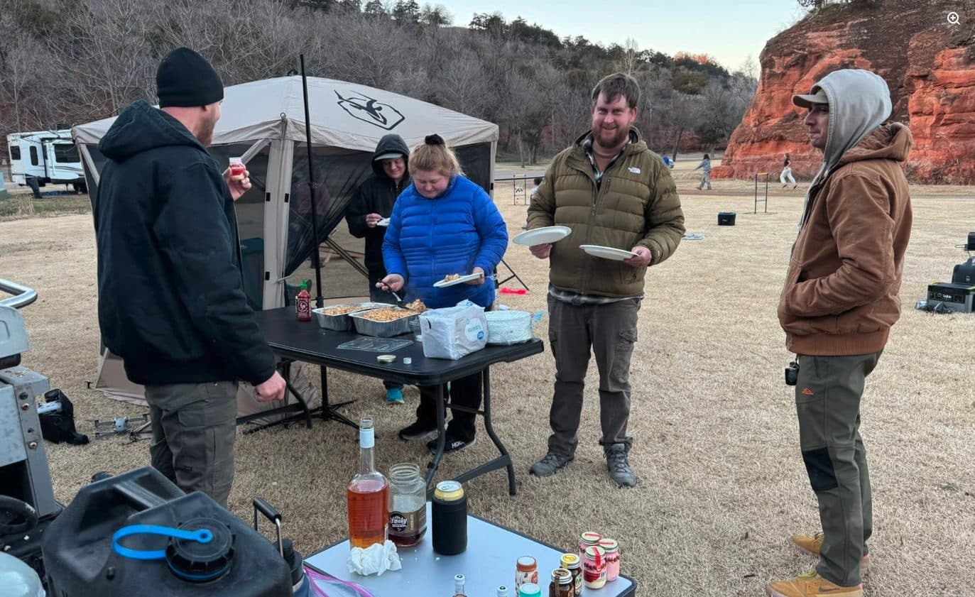Breakfast at camp